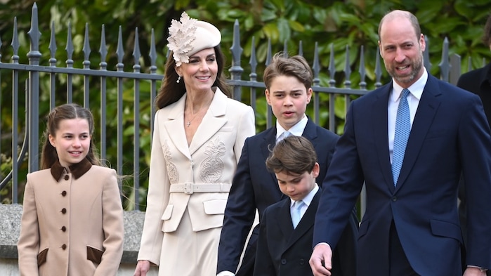 Princess Kate looks elegant in a Self-Portrait ivory skirt suit for Easter 2026