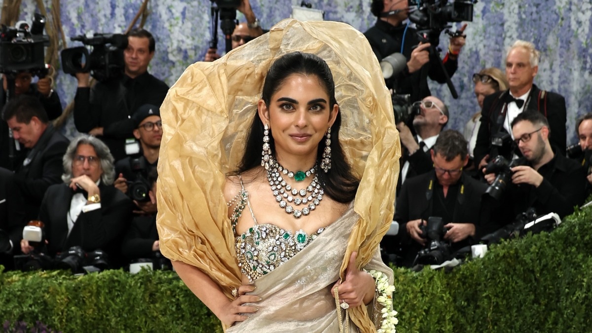 Met Gala 2026: Isha Ambani's sculptural saree sparkled with 1,800 carats of diamonds