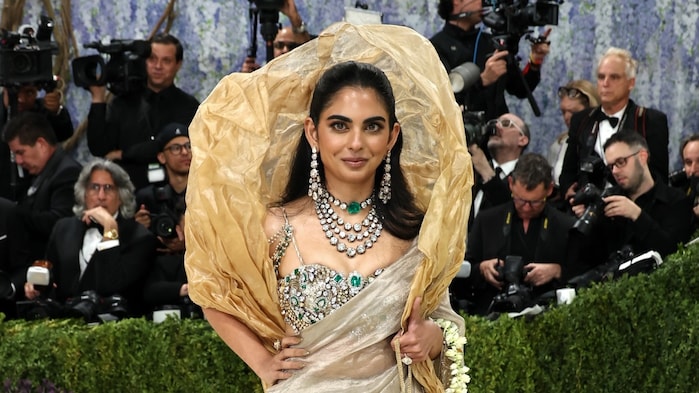 Met Gala 2026: Isha Ambani's sculptural saree sparkled with 1,800 carats of diamonds