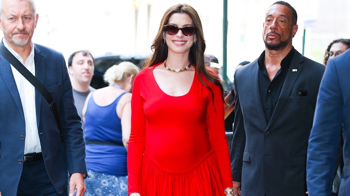 Anne Hathaway’s The Odyssey press tour is a masterclass in maternity style