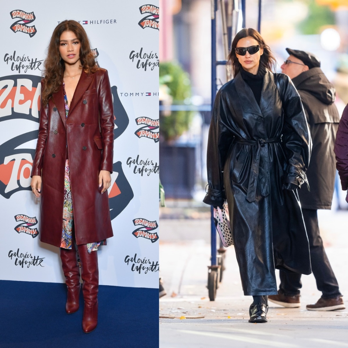 Long leather trenches with a touch of cinematic mystery
