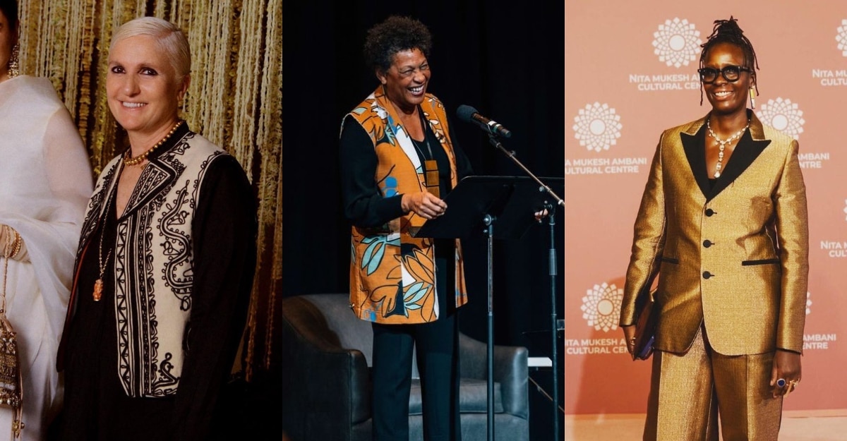 Dior creative director Maria Grazia Chiuri and artists Carrie Mae Weems