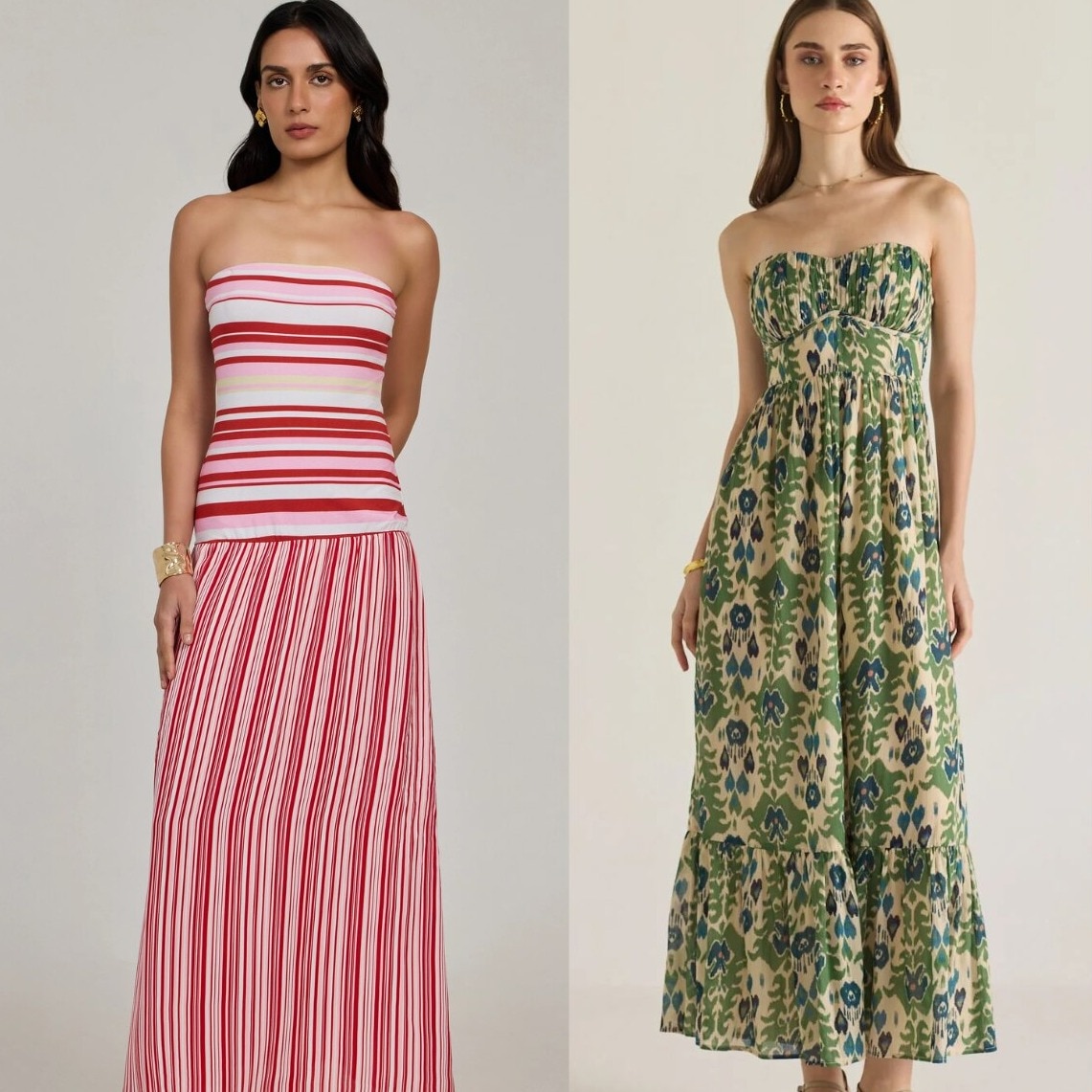 Off-shoulder maxi dresses made for sun-soaked days