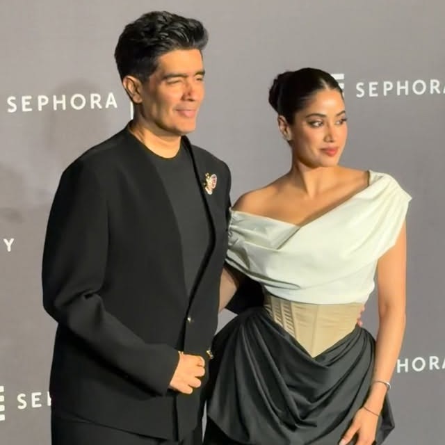 Manish Malhotra and Janhvi Kapoor bring the glam to the Fenty Beauty launch in Mumbai