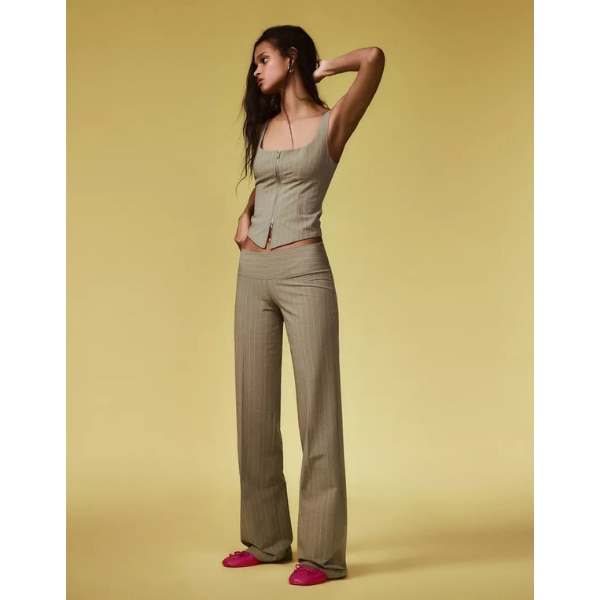 Bershka Low Rise Cummerbund Trousers, ₹2,550 