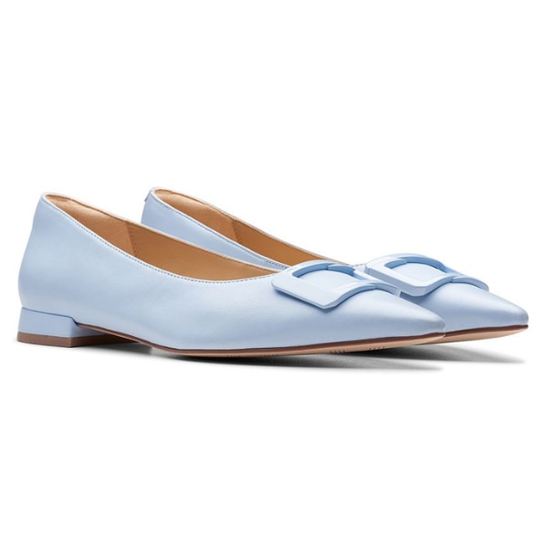 Clarks Sensa15 Embellished Pointed Toe Leather Ballerinas, ₹10,999