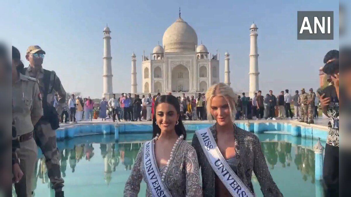 Miss universe victoria visit tajmahal Miss universe victoria visit tajmahal