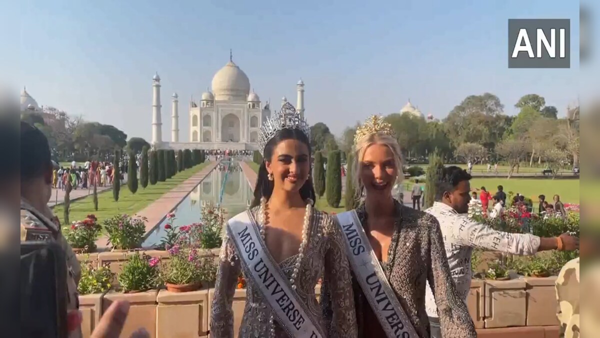 Miss universe victoria visit tajmahal Miss universe victoria visit tajmahal