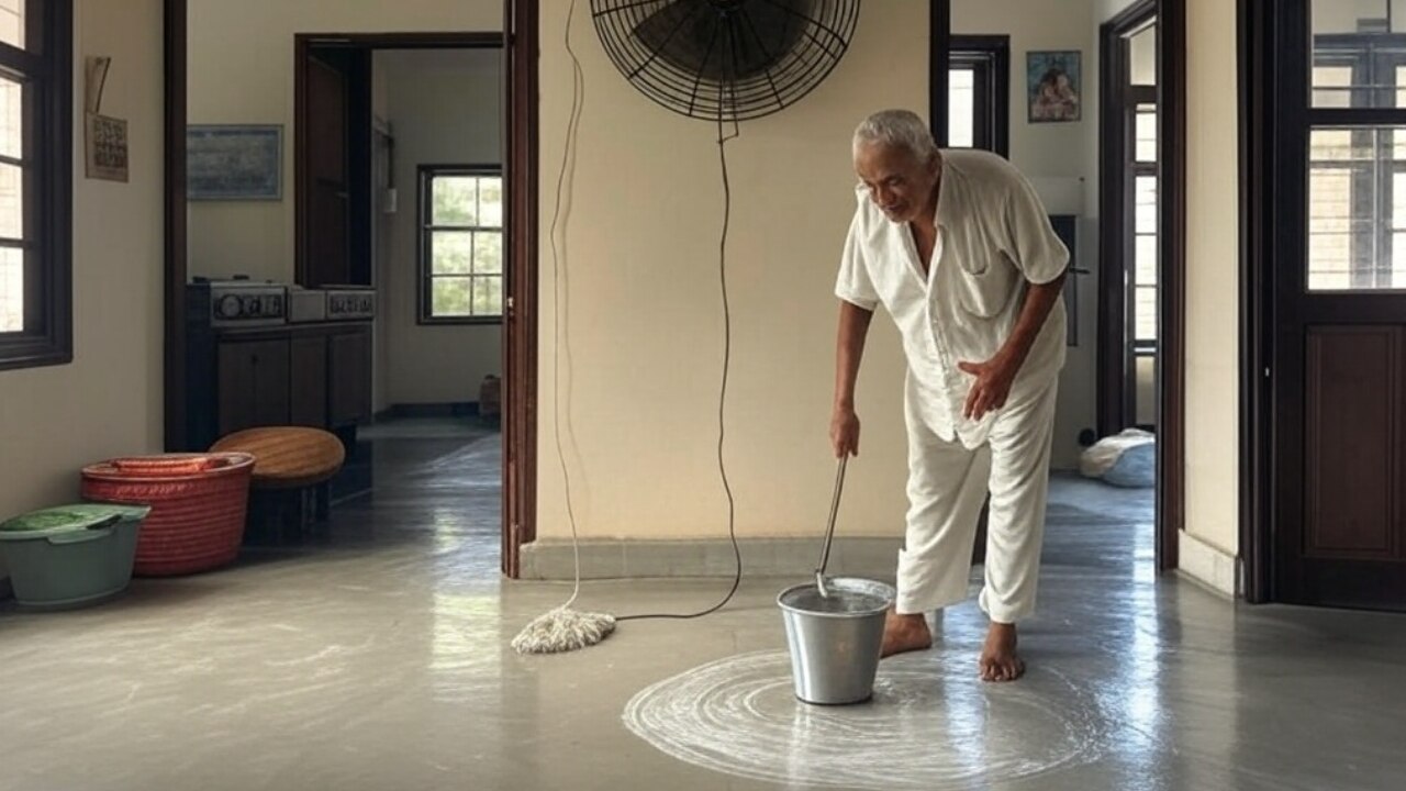 एग्जॉस्ट फैन और ठंडे पानी का पोछा