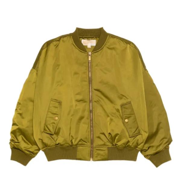 Michael Kors MK Satin Ciré Bomber Jacket, ₹25,331