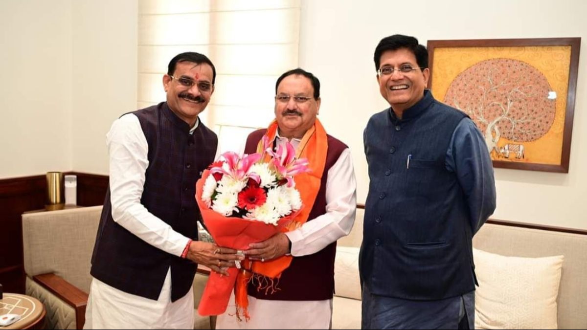 एमपी भाजपा अध्यक्ष वीडी शर्मा ने पार्टी अध्यक्ष जेपी नड्डा से भेंट की