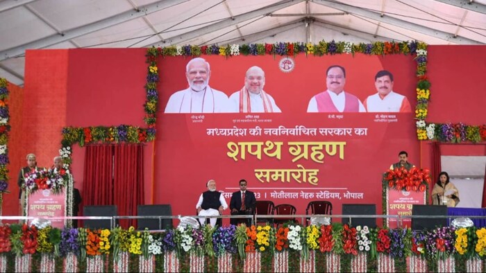 एमपी में मोहन यादव और छत्तीसगढ़ में विष्णुदेव साय ने ली मुख्यमंत्री पद की शपथ