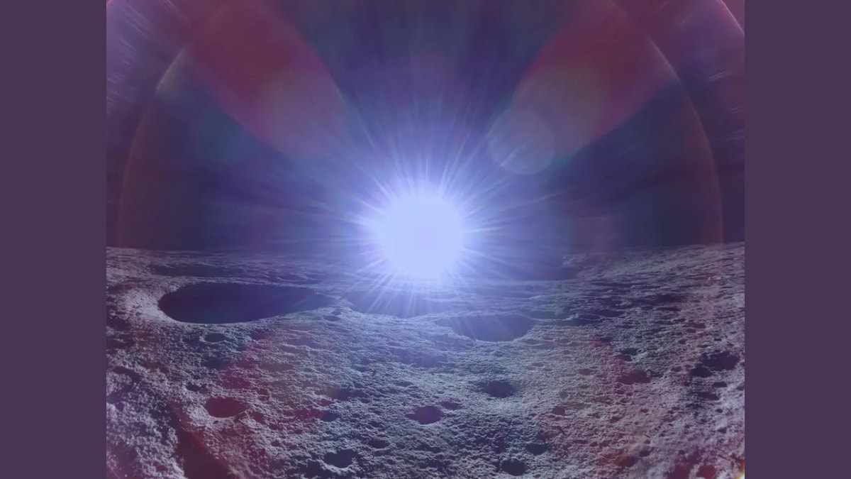 चांद की सतह पर उगते सूरज की बेहद खूबसरत तस्वीर चांद की सतह पर उगते सूरज की बेहद खूबसरत तस्वीर