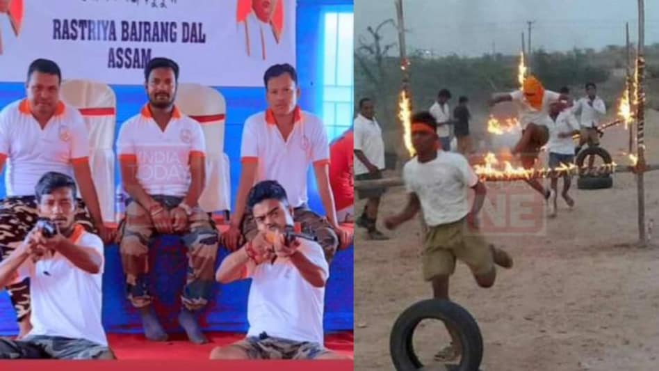 Youths in Assam get arms training by Bajrang Dal Youths in Assam get arms training by Bajrang Dal