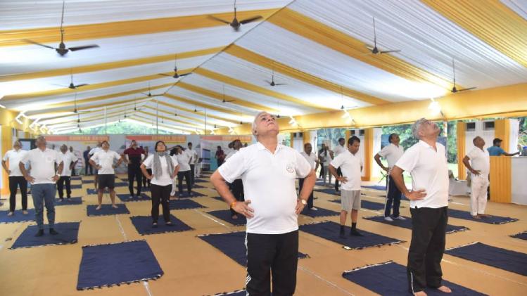 Assam: Yoga session held at Borgos Resort, Kaziranga