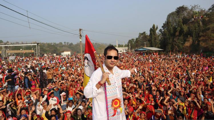 Tipra Motha Chief Pradyot Bikram Manikya DebBarma addresses huge rally at Chakmaghat