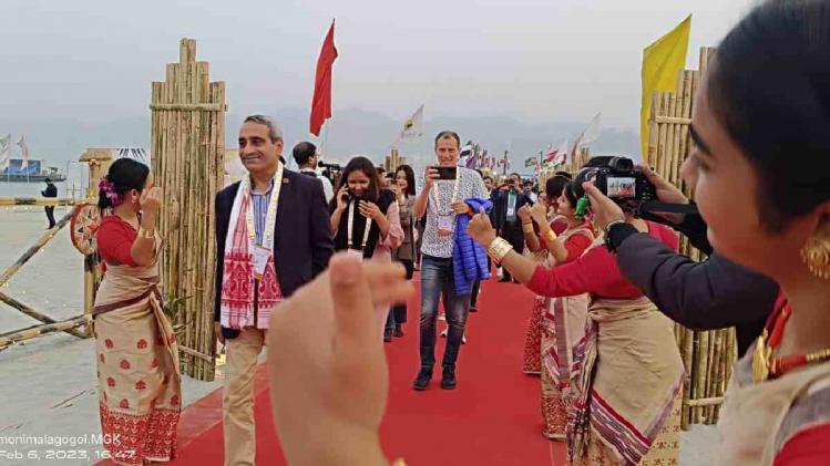 Y20 delegates visits Guwahati's Sandbar Island