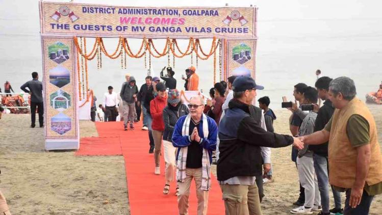 Goalpara greets MV Ganga Vilas cruise guests with traditional charm