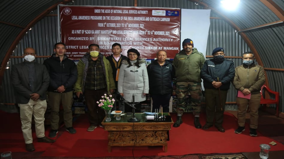 Sikkim: Legal Aid Awareness Programme organised at an Altitude of 14,400 ft