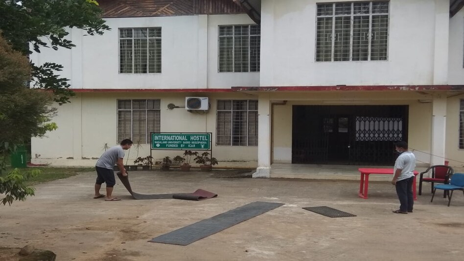 Nagaland: Inmates of quarantine centre extend their helping hand Nagaland: Inmates of quarantine centre extend their helping hand