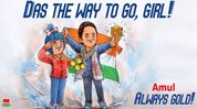 Amul Pays Tribute to 'Golden Girl' Hima Das Amul Pays Tribute to 'Golden Girl' Hima Das