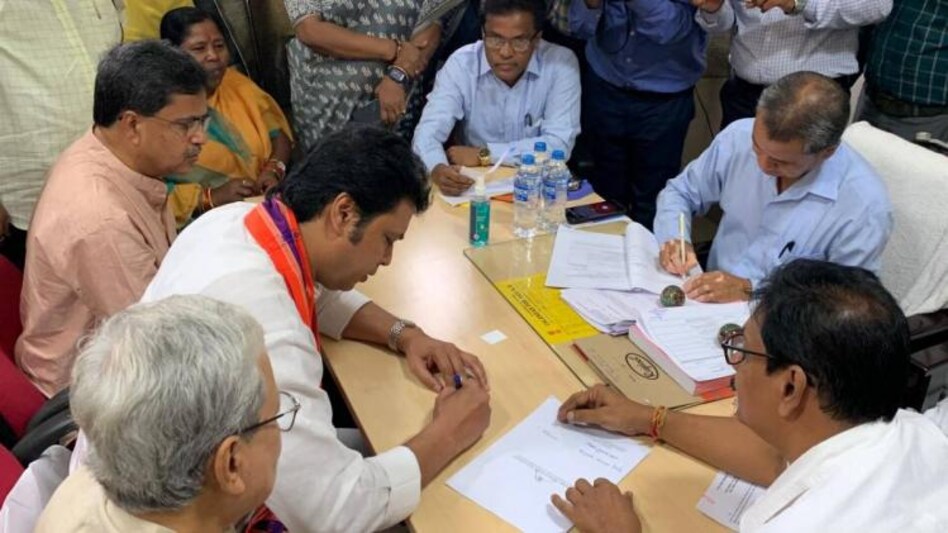 Former Tripura CM Biplab Kumar Deb Files Nomination Former Tripura CM Biplab Kumar Deb Files Nomination