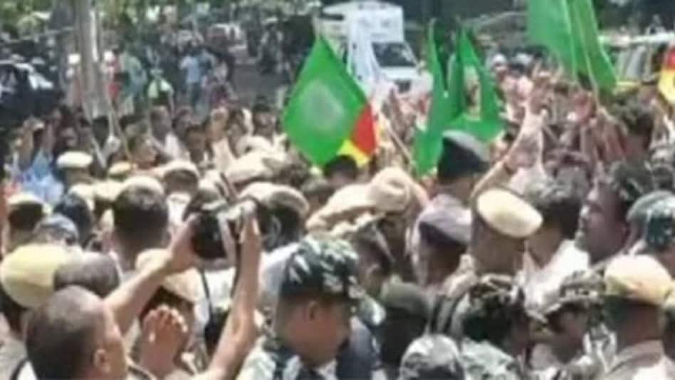 Six Assam communities carry out protest against Centre over ST status in Guwahati Six Assam communities carry out protest against Centre over ST status in Guwahati