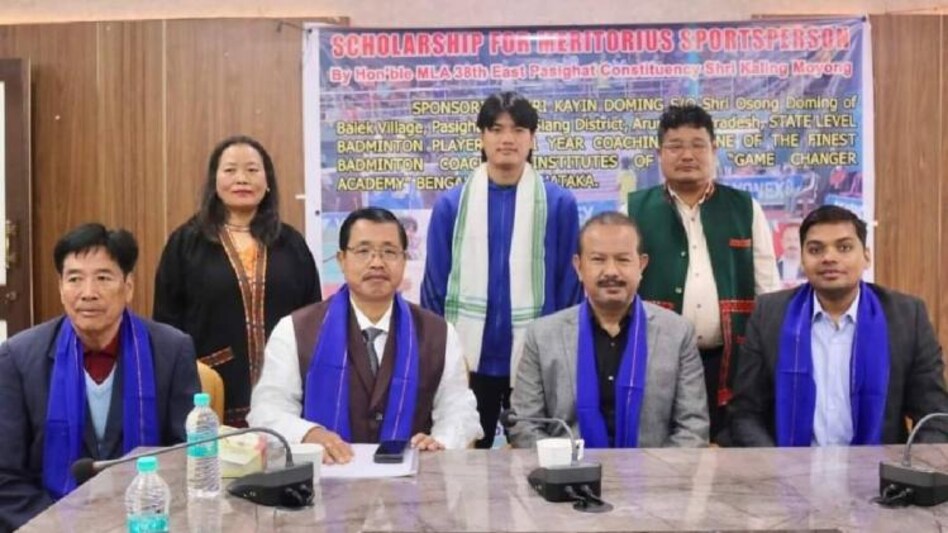 Pasighat MLA sponsors sportsmen from weak financial background Pasighat MLA sponsors sportsmen from weak financial background