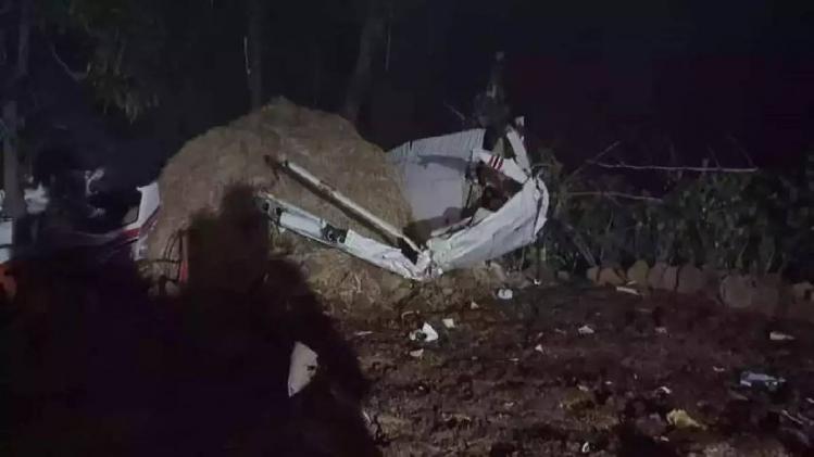 Madhya Pradesh Aircraft Crashes Into Temple In Rewa 1 Pilot Killed 