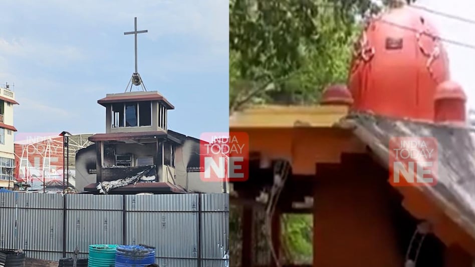 Church of Imphal East & Mandir in Kangpokpi Church of Imphal East & Mandir in Kangpokpi
