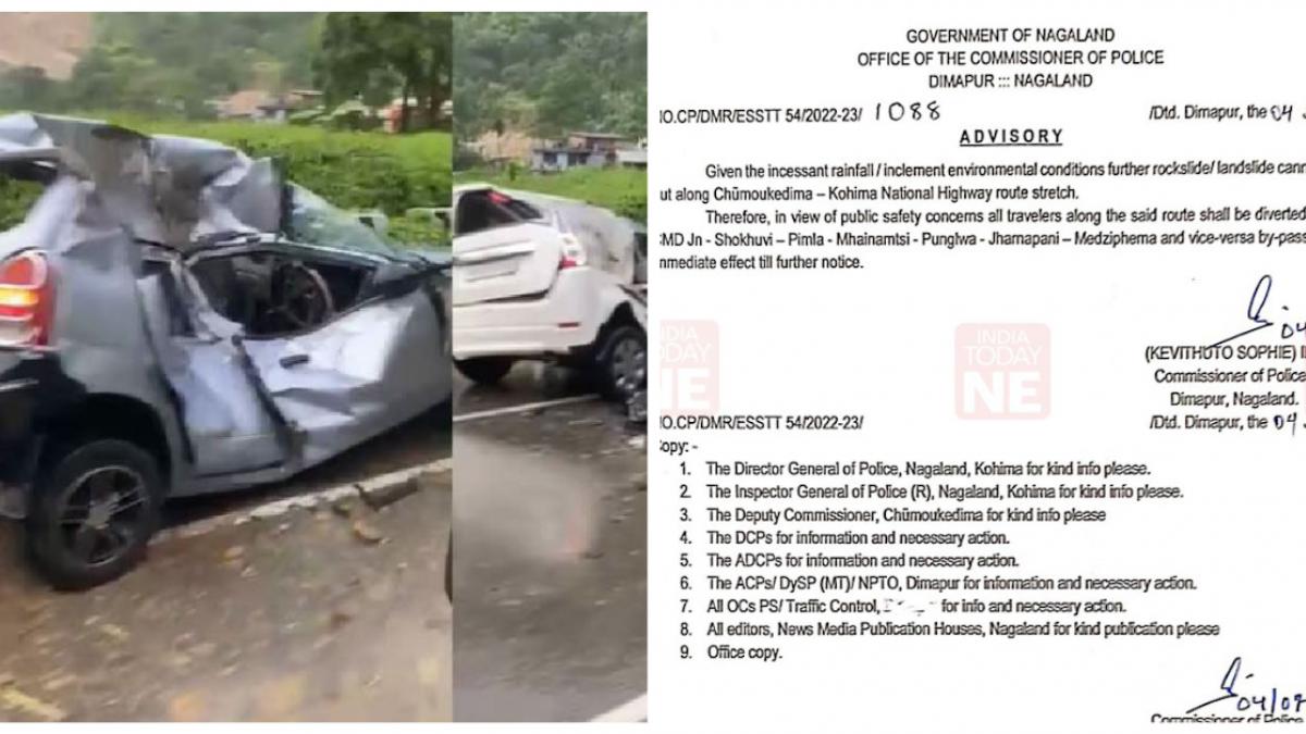 Nagaland: Diversion implemented on Chumoukedima - Kohima national highway amid rockslide risks