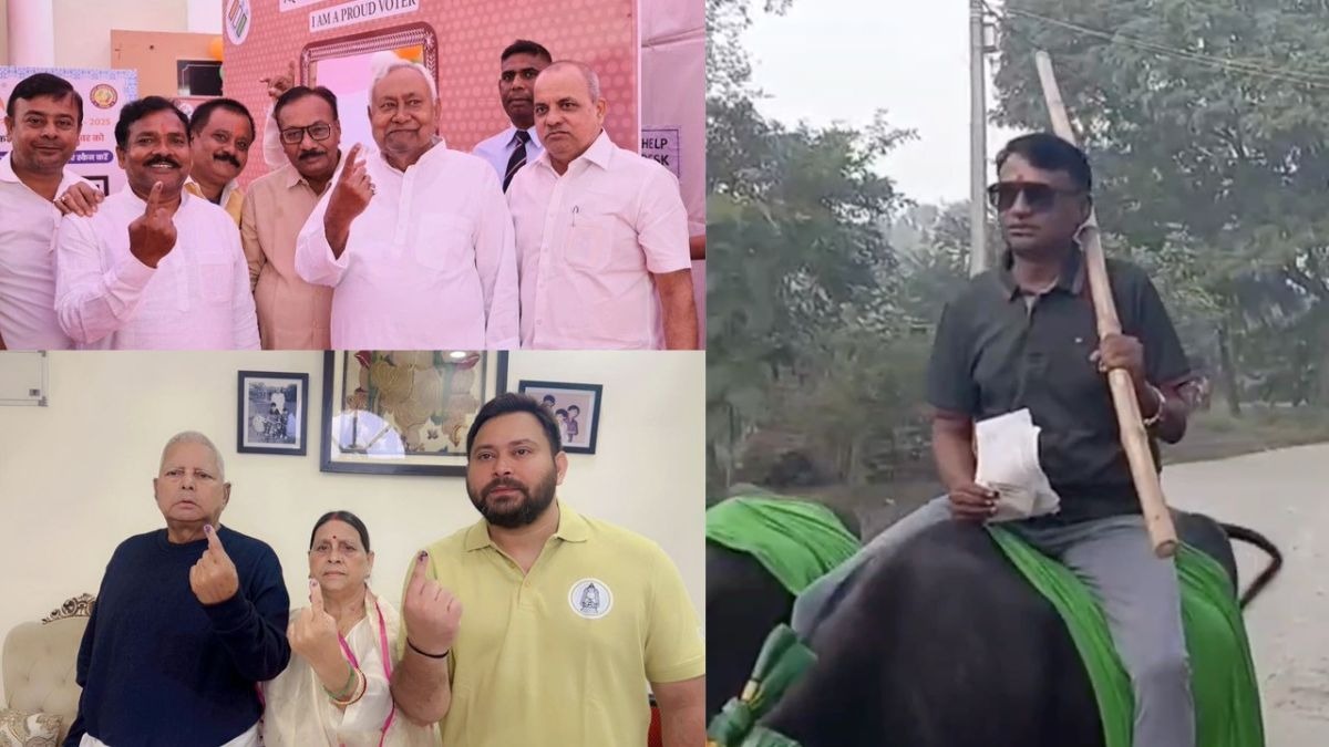 कोई भैंस पर बैठा, कोई विदेश से आया