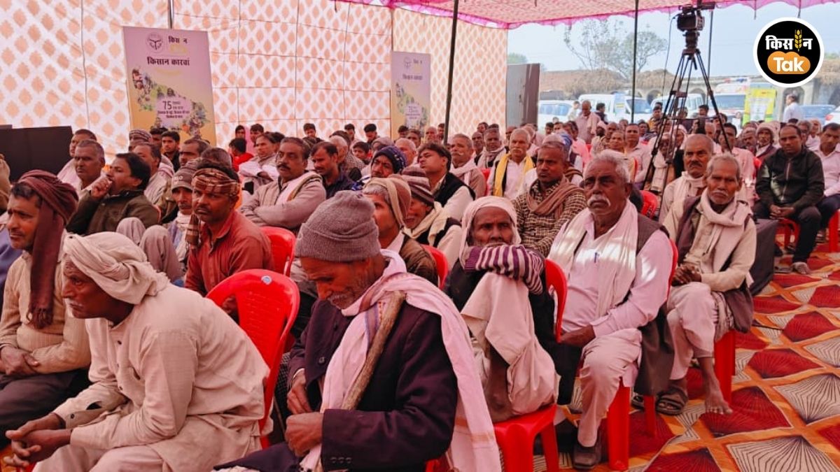 किसान कारवां आया बाबाईंन गांव