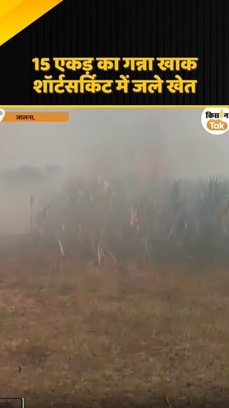 15 एकड़ गन्ना खाक