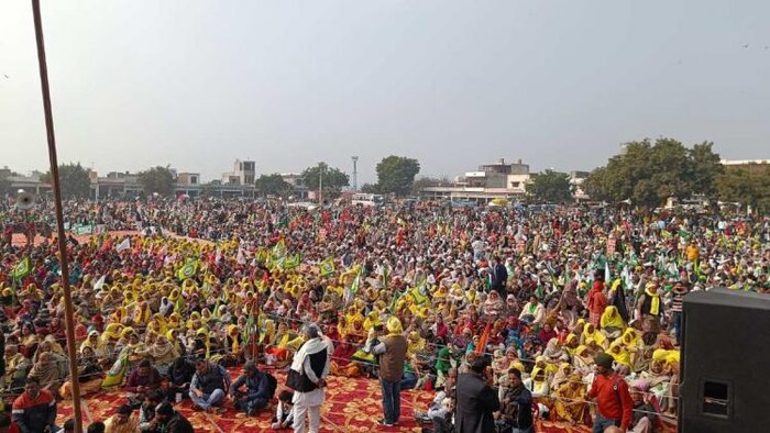 गन्ने के रेट बढ़ाने की मांग को लेकर जींद में हुई किसान महापंचायत का फाइल फोटो.