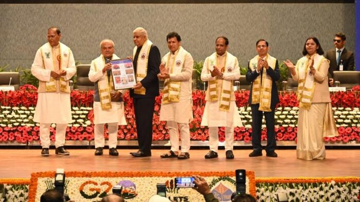 पूसा के दीक्षांत समारोह में उप राष्ट्रपति जगदीप धनखड़. (Photo-IARI)