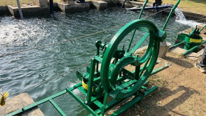 पंजाब एग्रीकल्चर यूनिवर्सिटी में लगा फुट प्म्प. फोटो क्रेडिट-किसान तक