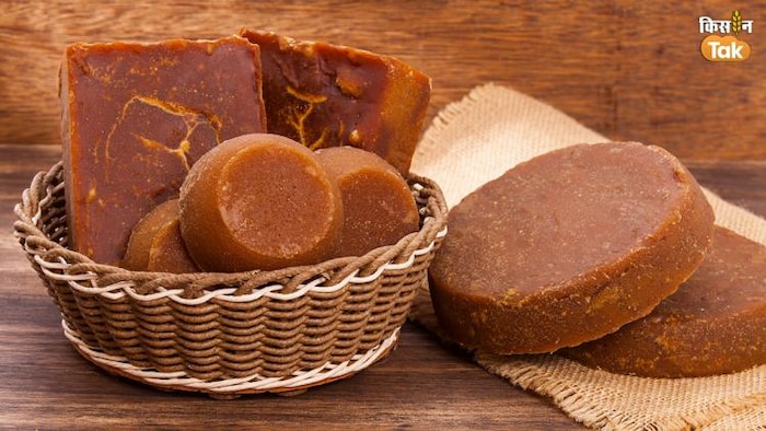 बाजार में बिकने वाला गुड़. फोटो क्रेडिट- संदीप भारद्वाज