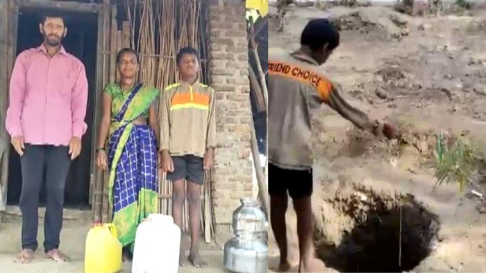 चौदह वर्षीय प्रणव सालकर ने घर के आंगन में खोदा कुआं