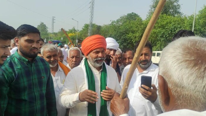 हरियाणा के कुरुक्षेत्र में किसान नेता राकेश टिकैत, फोटो: किसान तक