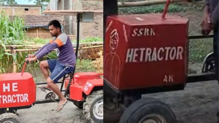 बिहारी युवक ने कबाड़ से बनाया देसी ट्रैक्टर