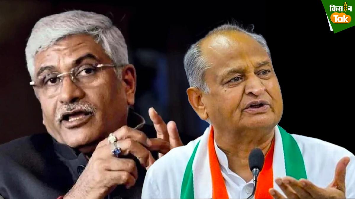 केन्द्रीय जलशक्ति मंत्री गजेन्द्र सिंह शेखावत ने सीएम गहलोत को खुली बहस की चुनौती दी है. GFX- Sandeep Bhardwaj