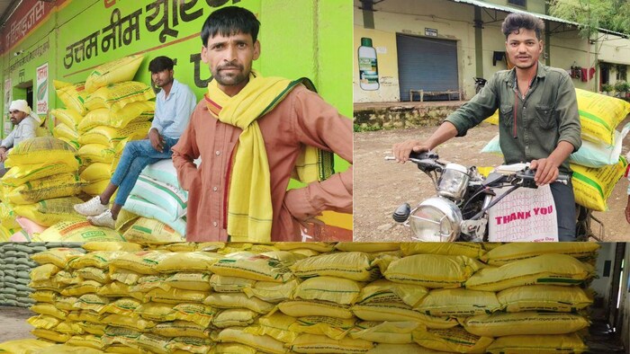 बाइक से 60 किमी दूर खाद ले जाने को मजबूर खरगोन जिले के किसान