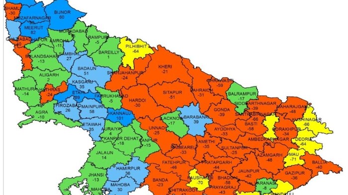 मौसम विभाग ने यूपी में अब तक की बारिश का जिलेवार रिपोर्टकार्ड जारी किया, फोटो: साभार, मौसम विभाग