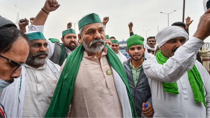 लखनऊ किसान महापंचायत में राकेश टिकैत