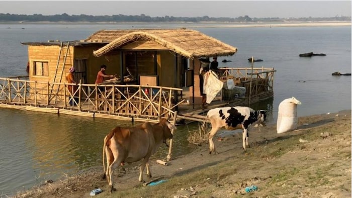 फ्लोटिंग हाउस बिहार                                                              फोटोः एएनआई