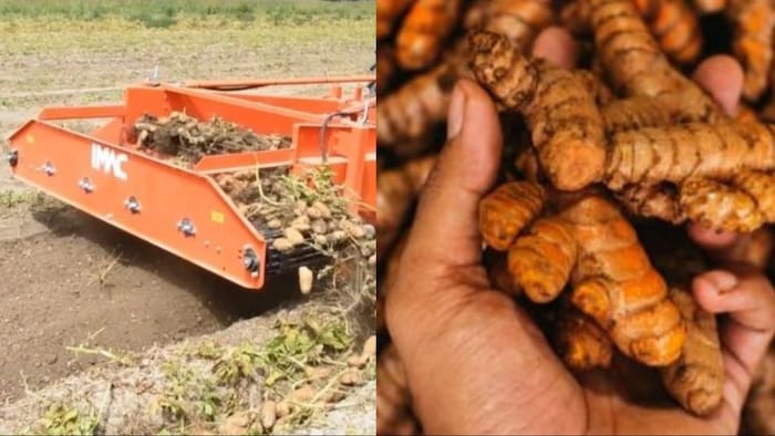 इस किसान ने देसी जुगाड़ से बना दिया हल्दी हारवेस्टर