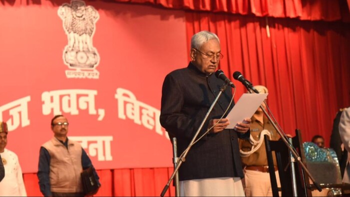 मुख्यमंत्री नीतीश कुमार ने 9 वीं बार ली सीएम पद की शपथ