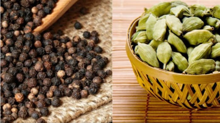 इलायची और काली मिर्च