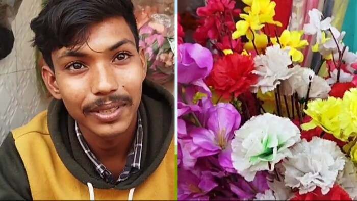 सूरज आज फूलों की खेती से गुलदस्ता तैयार करते हैं. (Photo-Kisan tak)